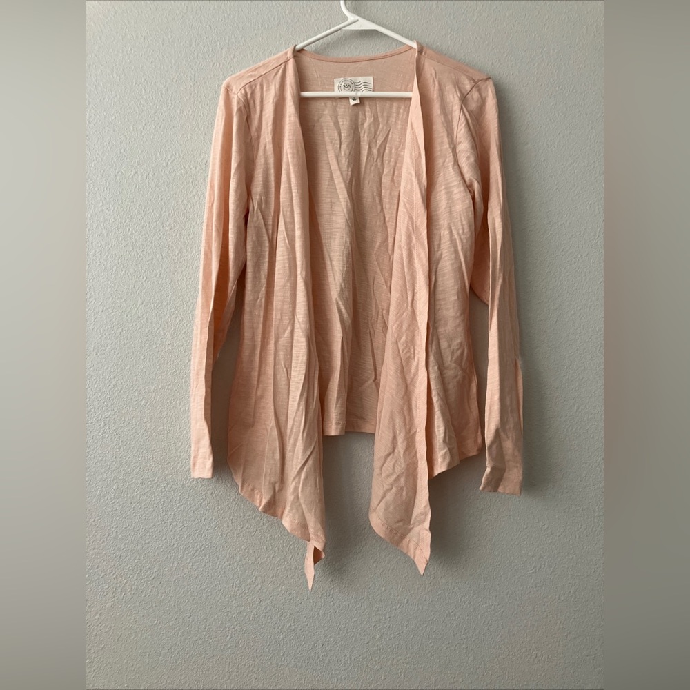 Destination 365 Draped Knit Cardigan - Pale Blush (sz S) A601910